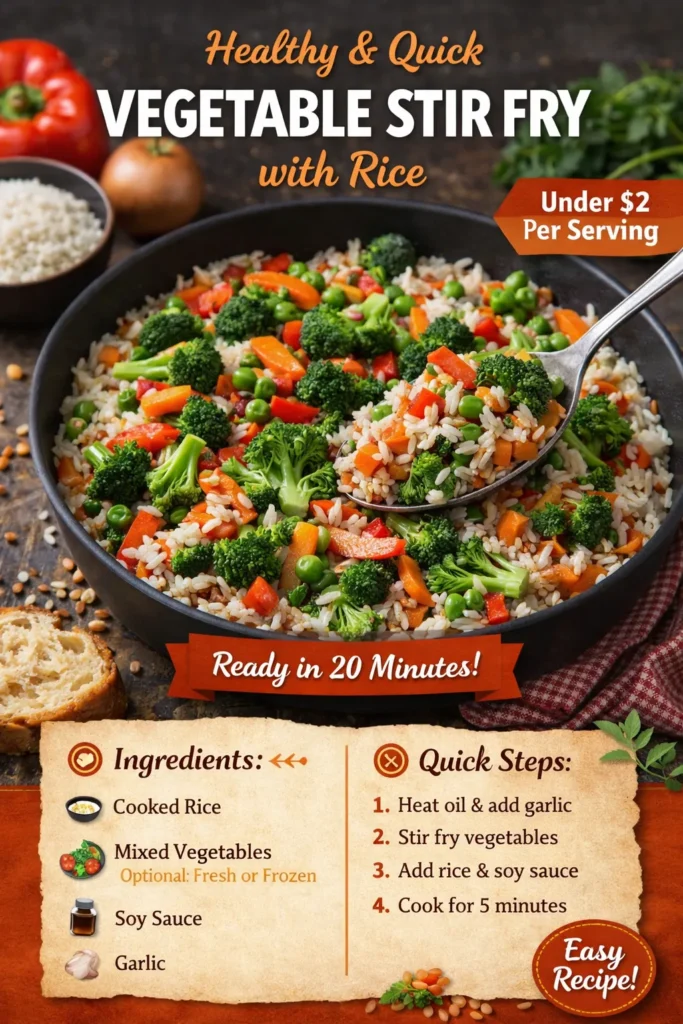 Pinterest pin shows vegetable stir-fry.