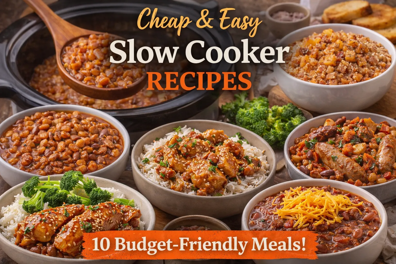 featured image shows cheap slow cooker recipes
